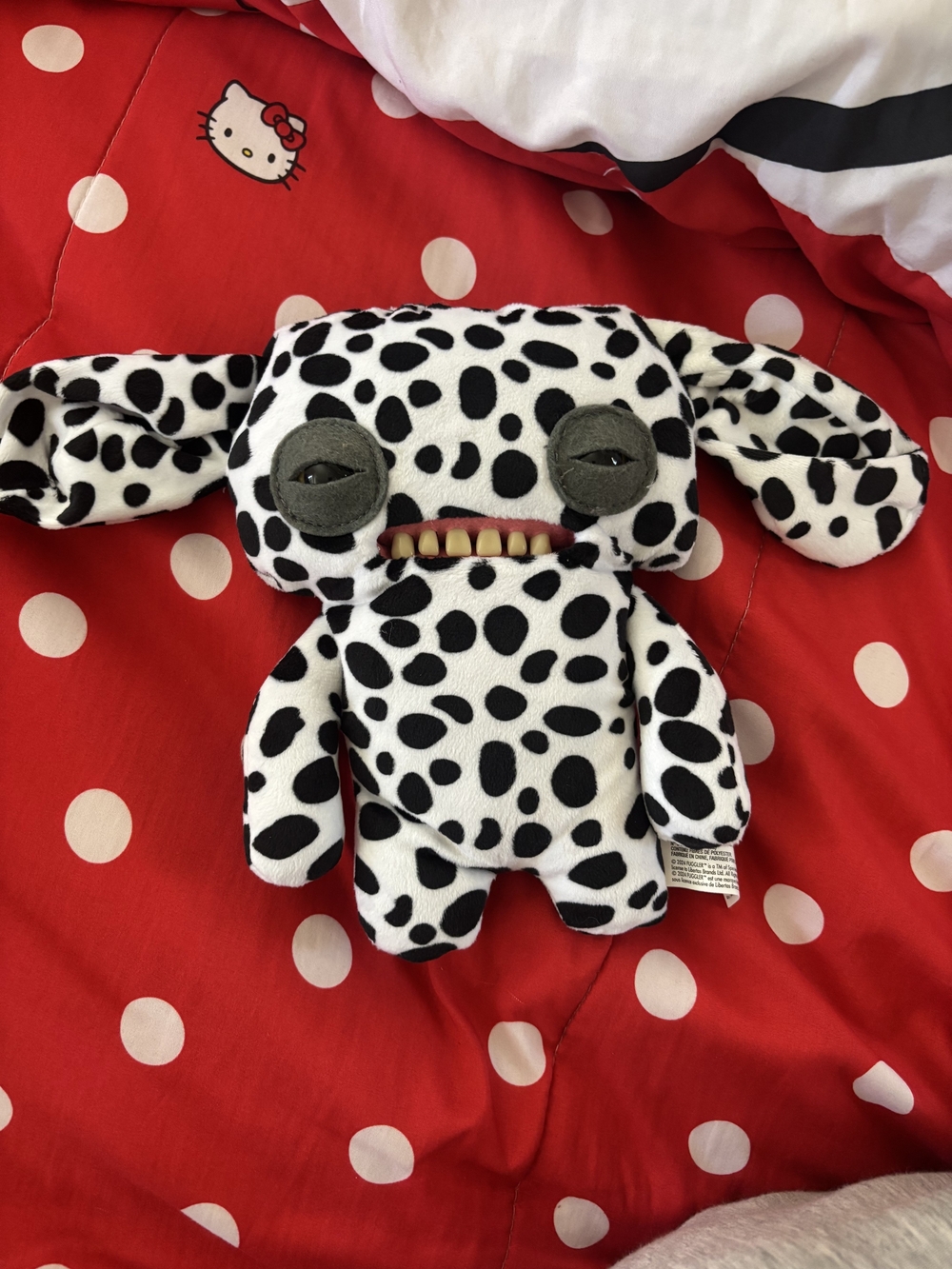 ZURU Fuggler Butt Ugly Pets Dalmatian Plush - Black & White - Picture 2 of 3